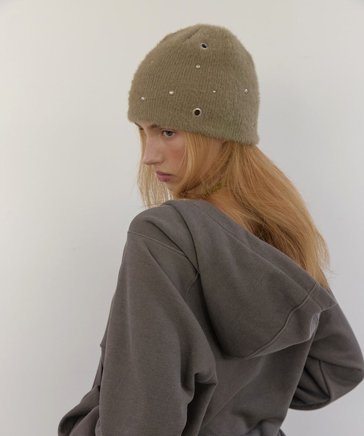 아수라(ASURA) GALAXY KNIT BEANIE (SOFT KHAKI)