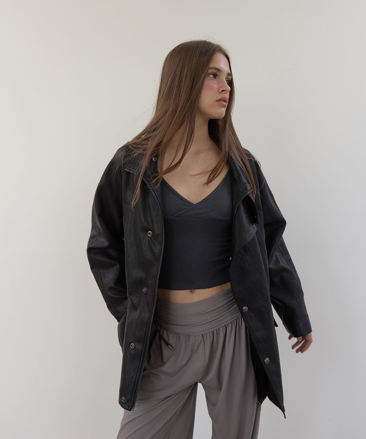 아수라(ASURA) LEGACY STRING JUMPER (LEATHER BLACK)