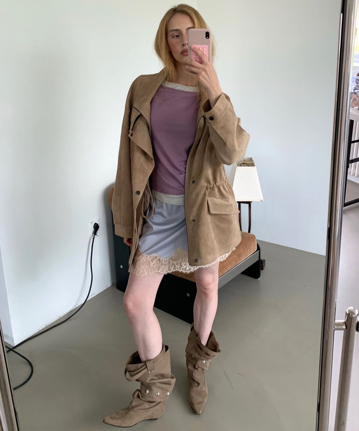 아수라(ASURA) LEGACY STRING JUMPER (SUEDE BEIGE)