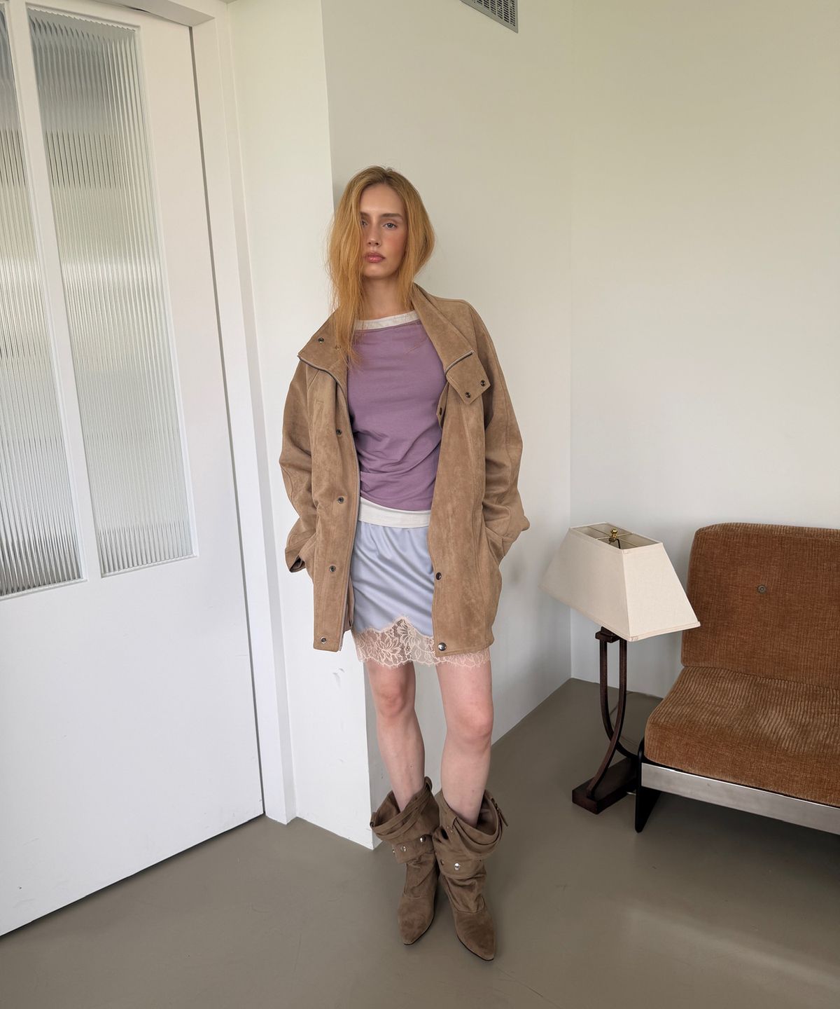 아수라(ASURA) LEGACY STRING JUMPER (SUEDE BEIGE)