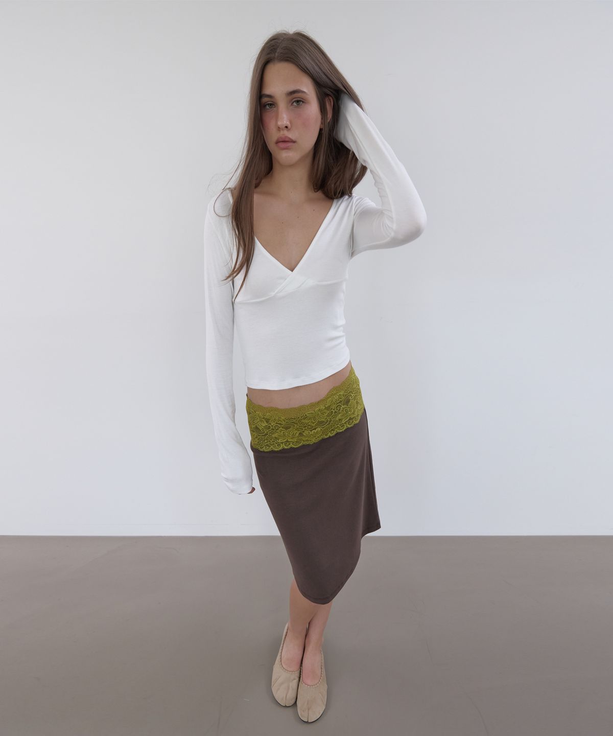 아수라(ASURA) LONG SLEEVES WRAP T (IVORY)