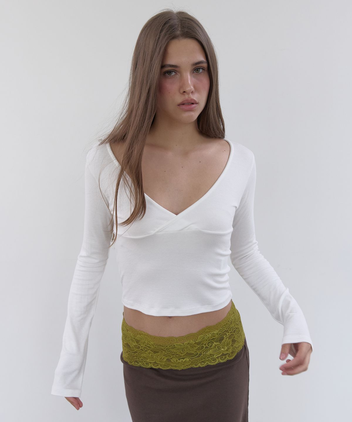 아수라(ASURA) LONG SLEEVES WRAP T (IVORY)