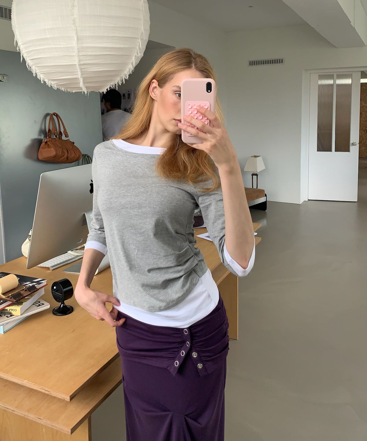 아수라(ASURA) SIDE TUCK T (MELANGE GREY)