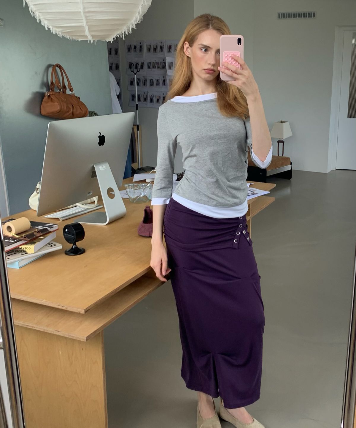 아수라(ASURA) SIDE TUCK T (MELANGE GREY)