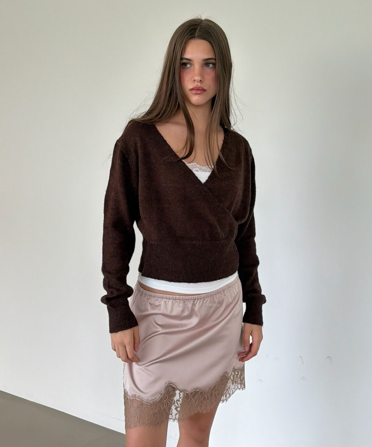 아수라(ASURA) WOOL WRAP KNIT (BROWN)