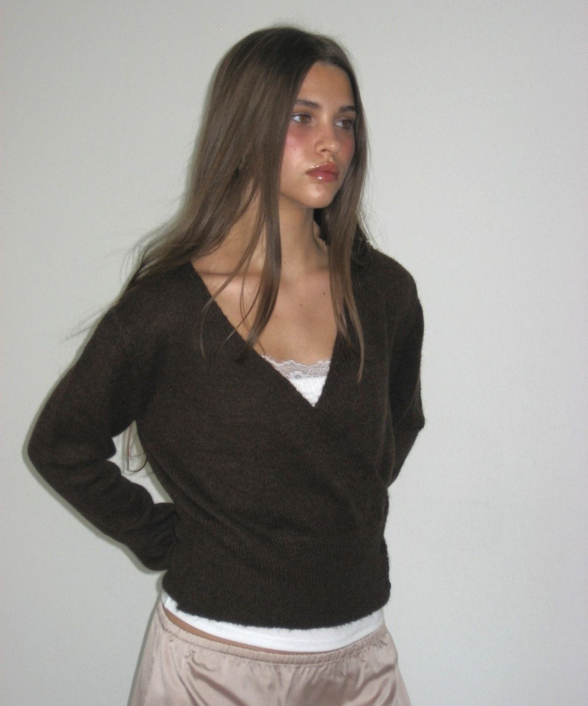 아수라(ASURA) WOOL WRAP KNIT (BROWN)