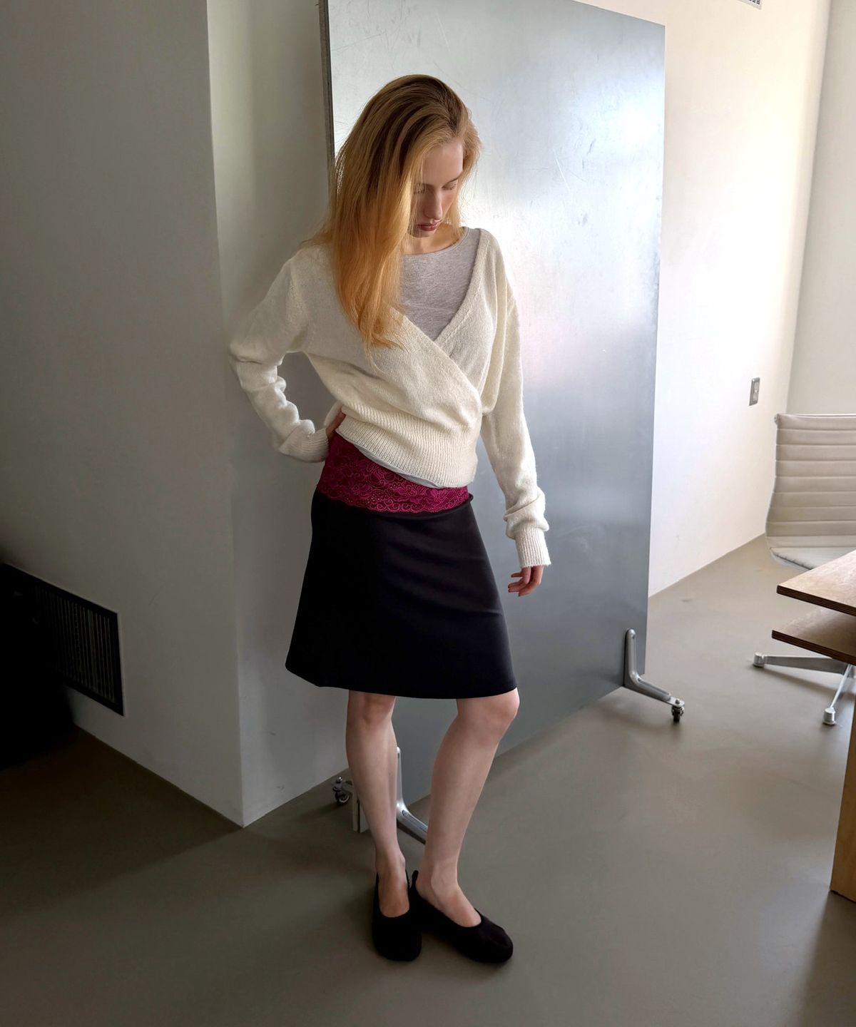 아수라(ASURA) WOOL WRAP KNIT (IVORY)