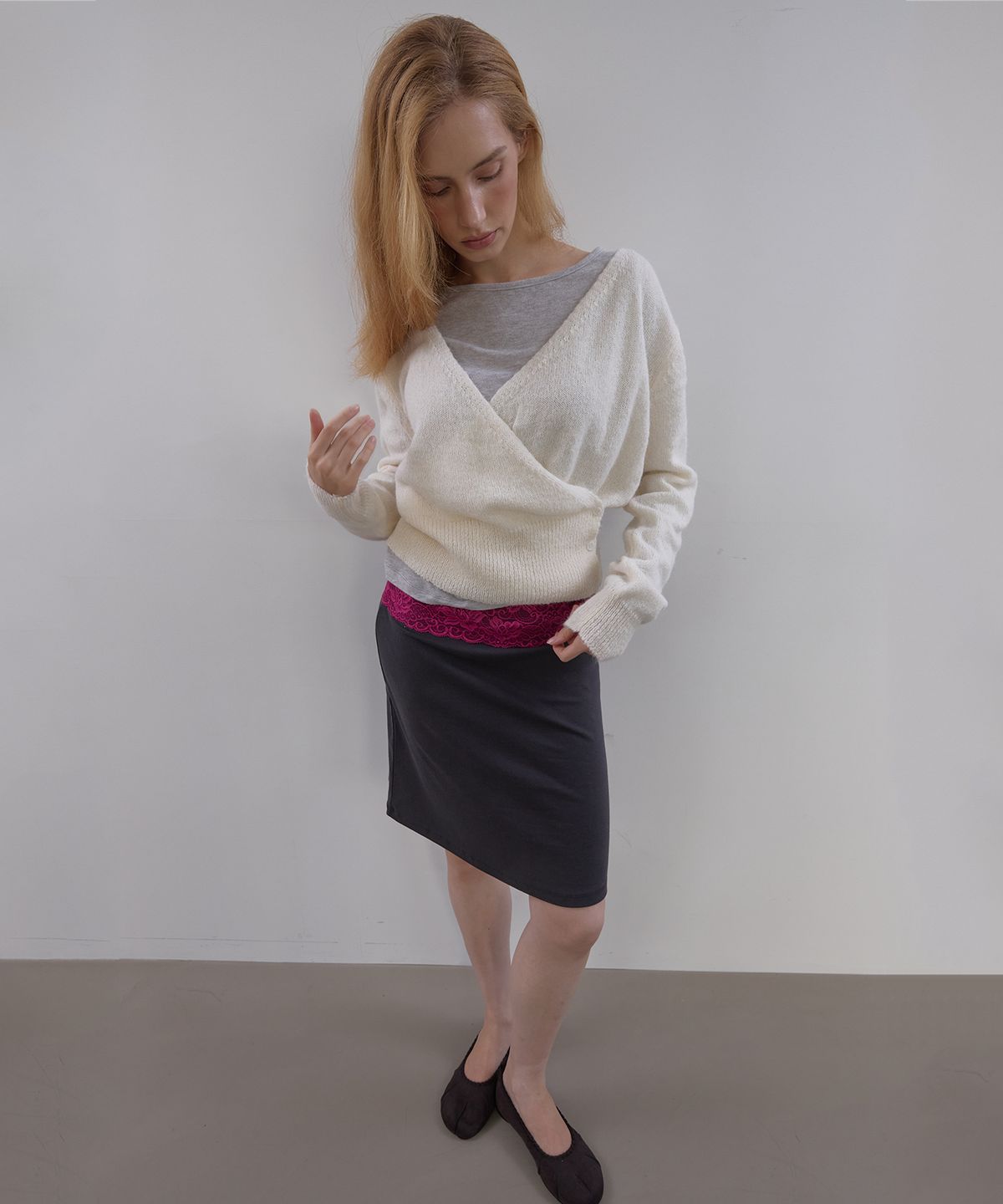아수라(ASURA) WOOL WRAP KNIT (IVORY)