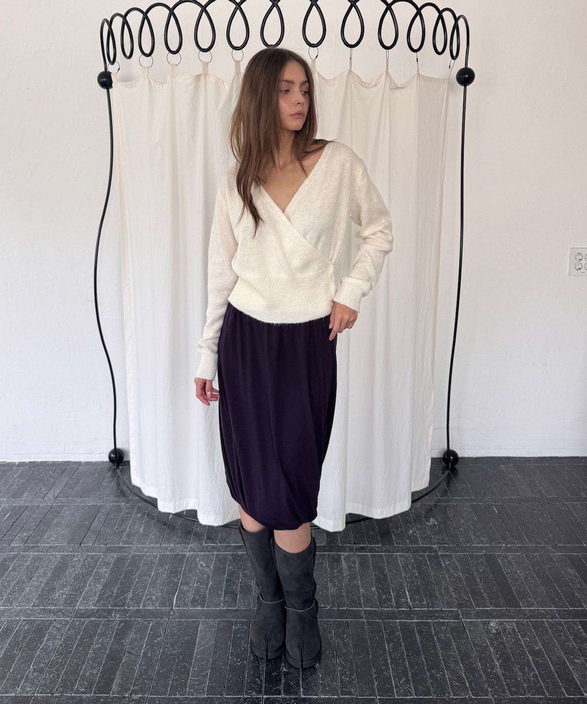 아수라(ASURA) WOOL WRAP KNIT (IVORY)