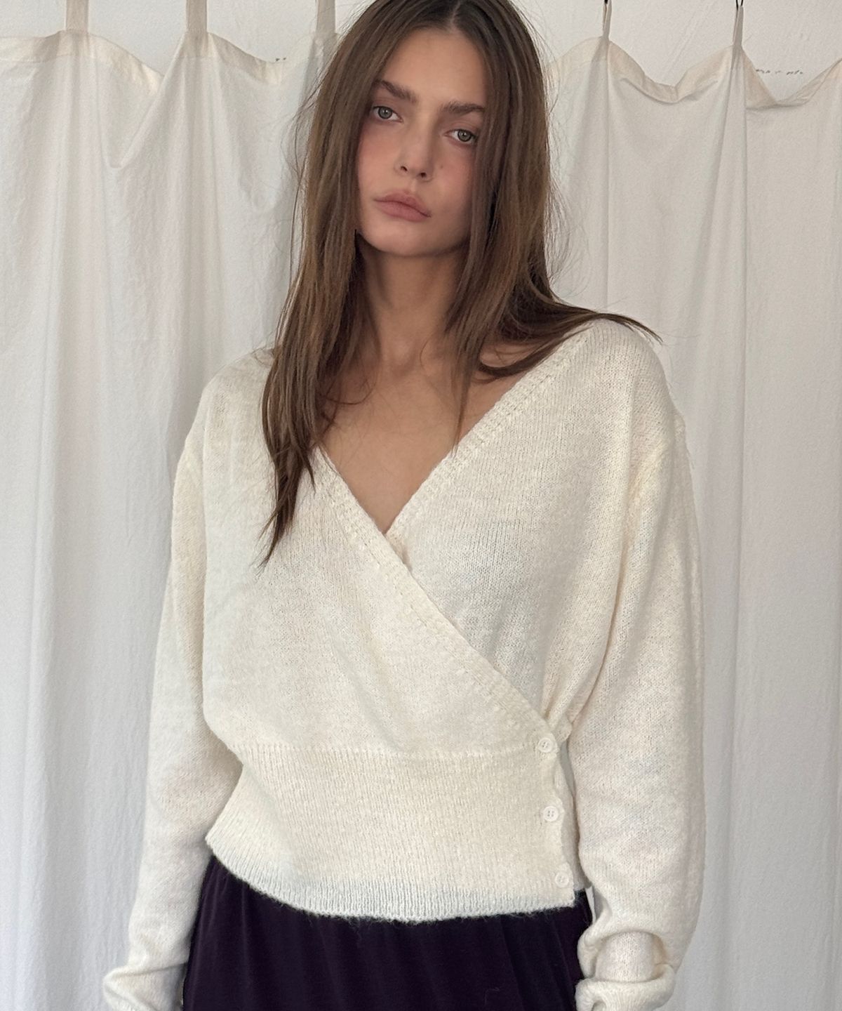 아수라(ASURA) WOOL WRAP KNIT (IVORY)
