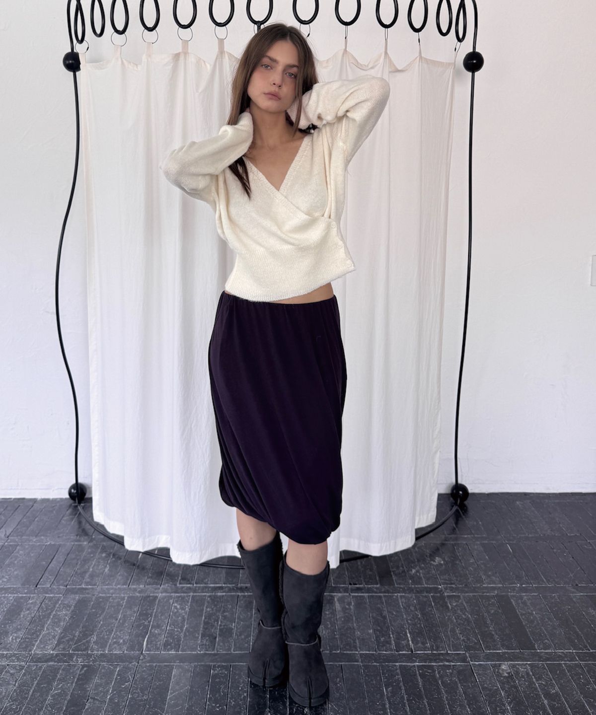 아수라(ASURA) WOOL WRAP KNIT (IVORY)