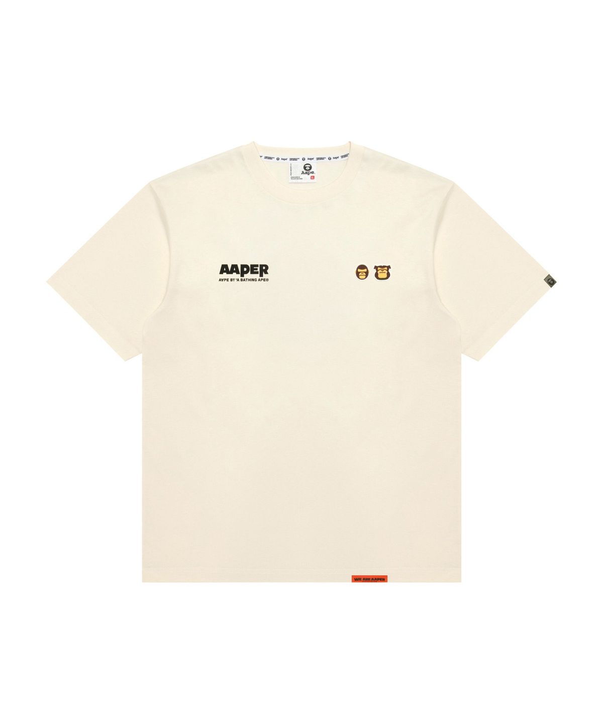 에이프(AAPE) AAPER 로고 티셔츠 아이보리 / AAPTEM1830XXQIVA
