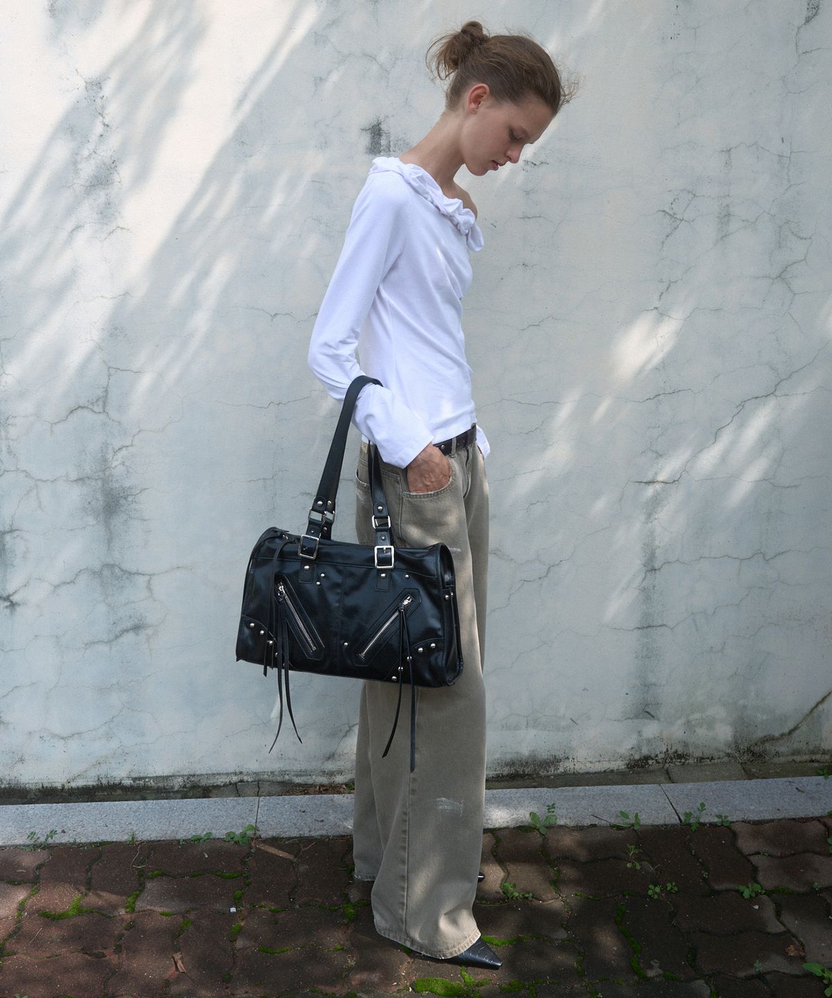 기준(KIJUN) MIRROR MOTOR BAG_BLACK