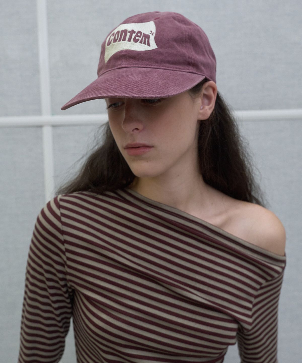 기준(KIJUN) CONTEM CAMP CAP_BURGUNDY