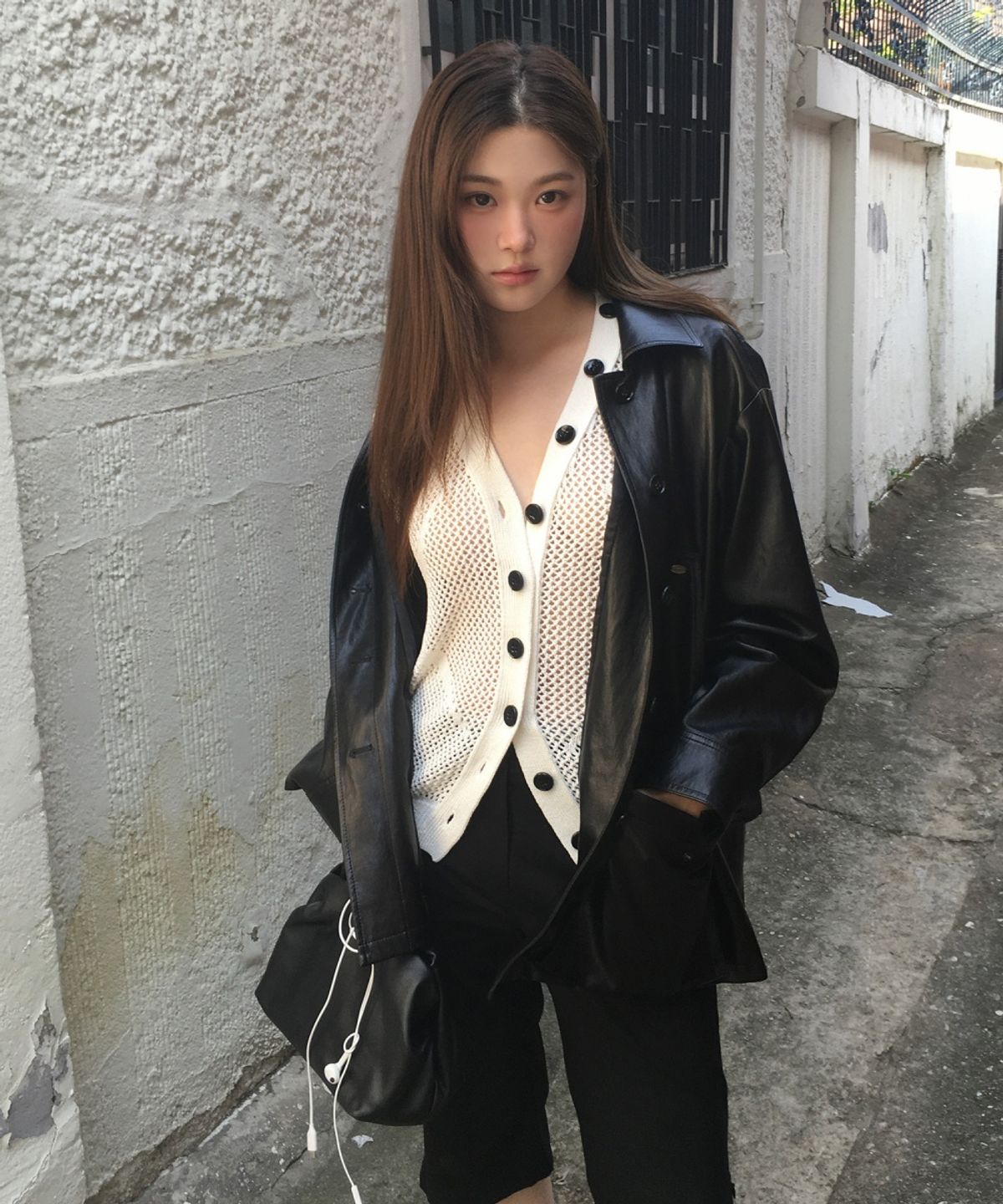 올리브 데 올리브(OLIVE DES OLIVE) 레더 워크 자켓 OE6XJ8780