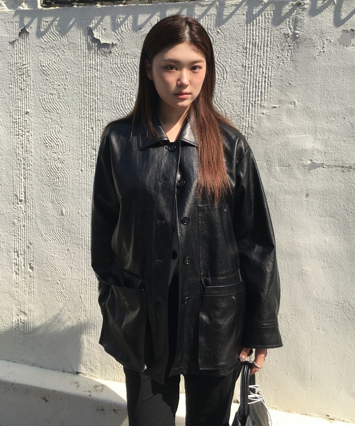 올리브 데 올리브(OLIVE DES OLIVE) 레더 워크 자켓 OE6XJ8780