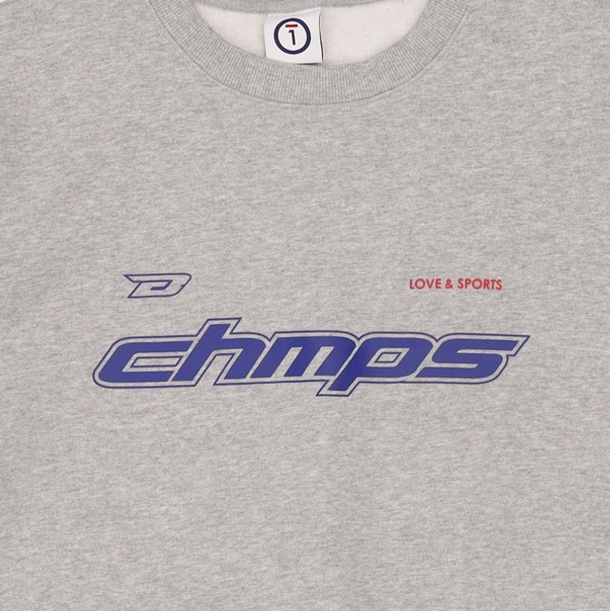 본챔스(BORN CHAMPS) CHMPS 스포티 로고 맨투맨  B23FT12GY 1