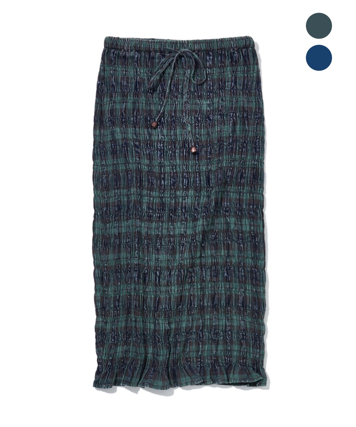 펜필드(PENFIELD) [PF]워싱 스모킹 롱스커트_우먼_FS3WS10F