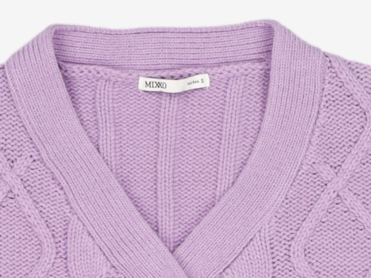 미쏘(MIXXO) 케이블 크롭 가디건 MIWCKB16QG S