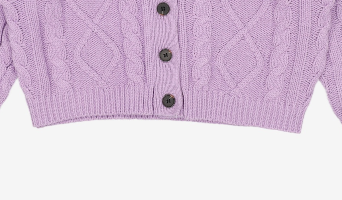 미쏘(MIXXO) 케이블 크롭 가디건 MIWCKB16QG S