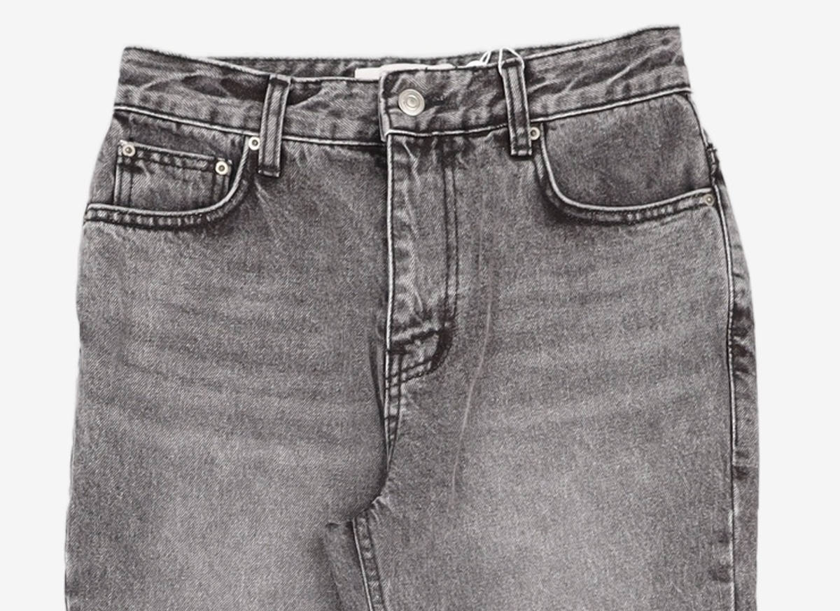 르(LE) boots cut black denim pants (black) S