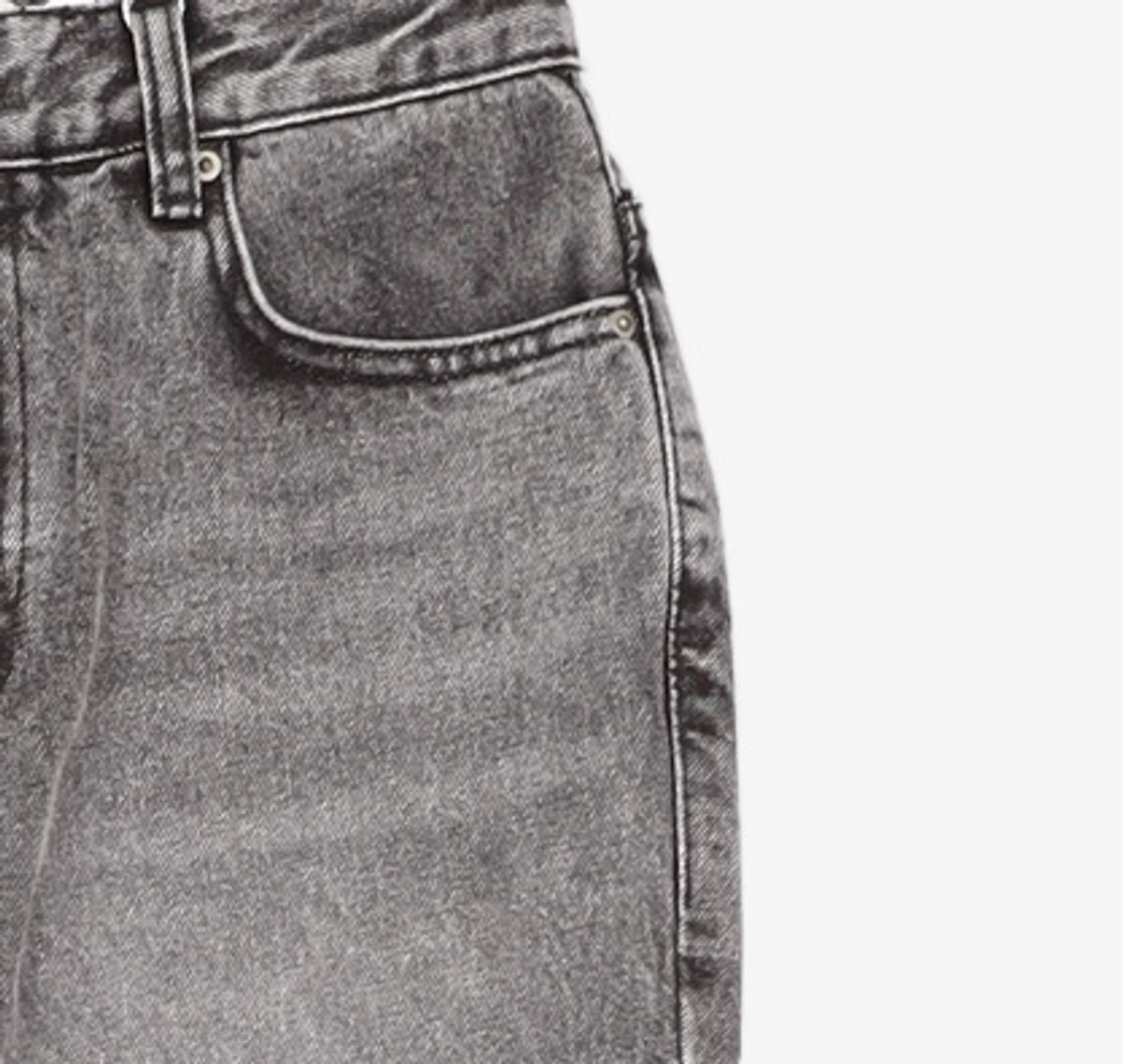 르(LE) boots cut black denim pants (black) S