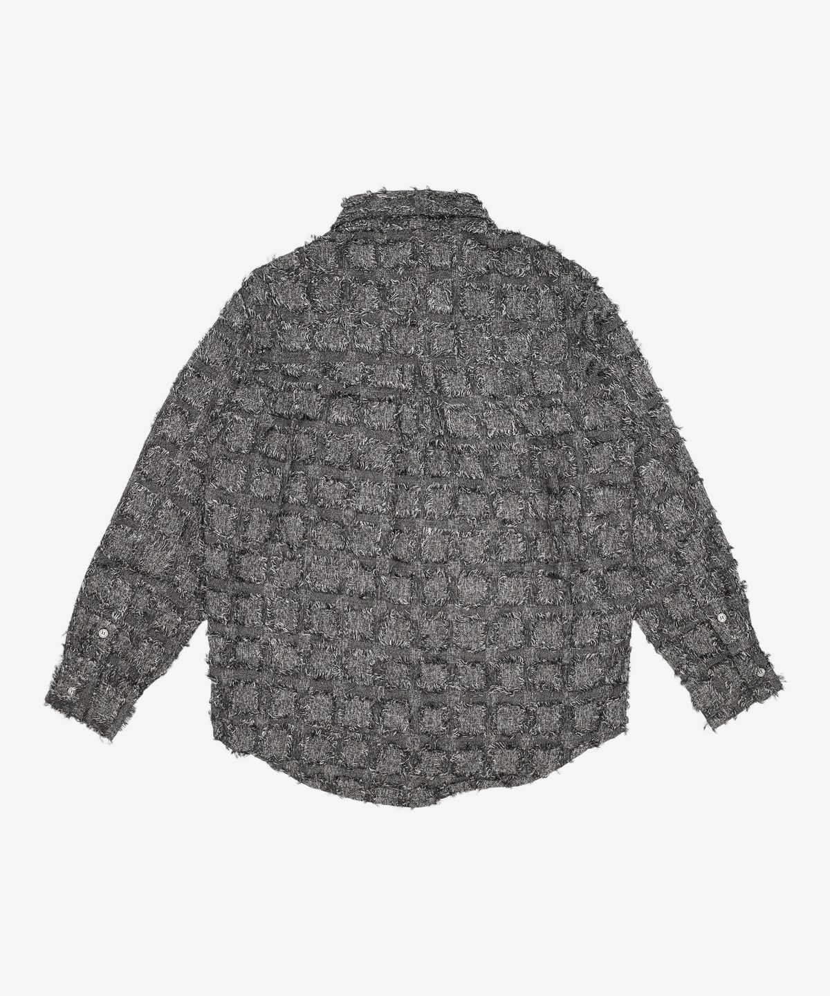 웨슬리 휴스턴(WESLEYHYUSTON) CUT OFF HAIRY CHECK SHIRT BLACK S
