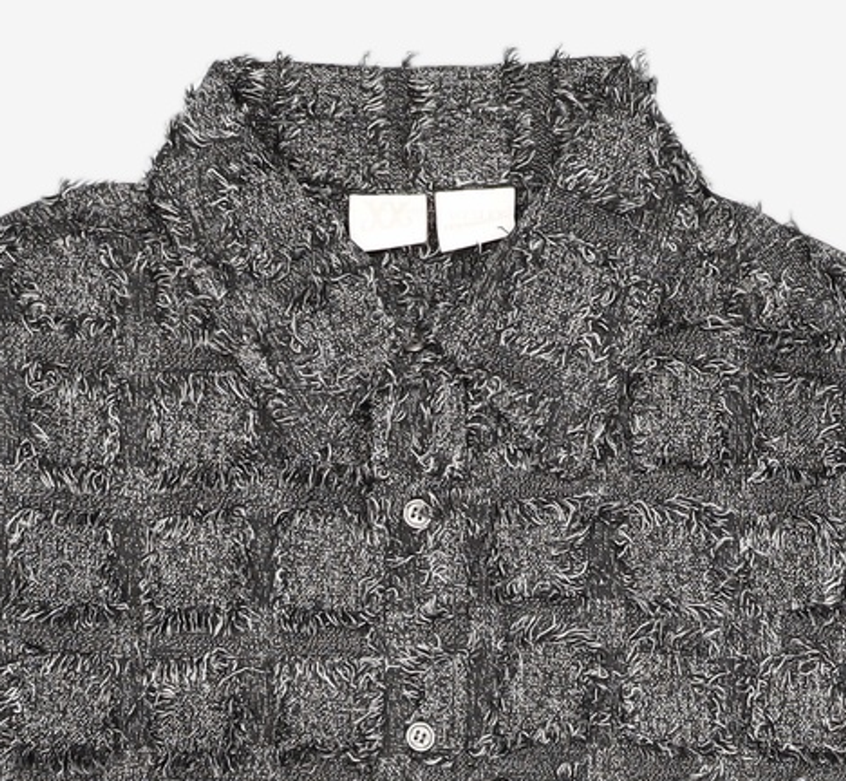 웨슬리 휴스턴(WESLEYHYUSTON) CUT OFF HAIRY CHECK SHIRT BLACK S