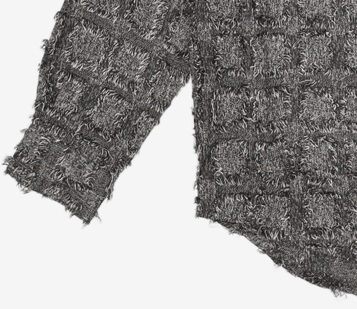 웨슬리 휴스턴(WESLEYHYUSTON) CUT OFF HAIRY CHECK SHIRT BLACK S