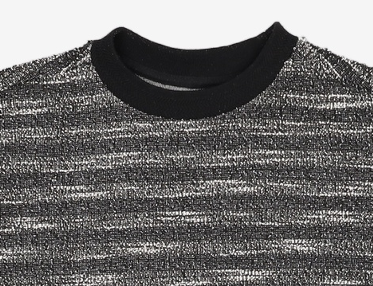 메종미네드(MAISON MINED) MIXED BOUCLE KNIT LONG SLEEVE BLACK S