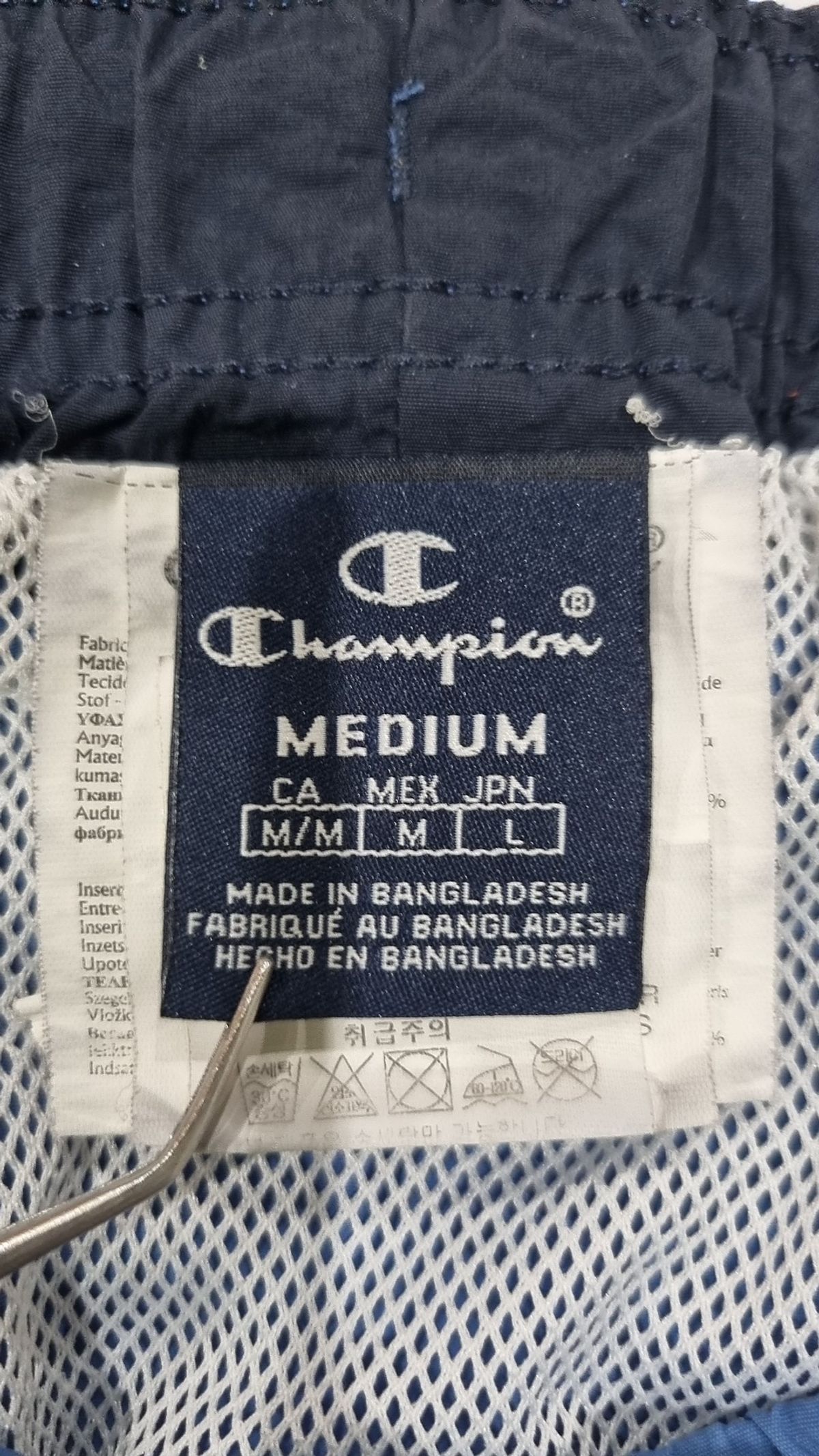 챔피온(CHAMPION) [EU] Champion 로고 5인치 컬러 나일론 숏팬츠 (NORMAL BLUE) CKPA4E001B2 M