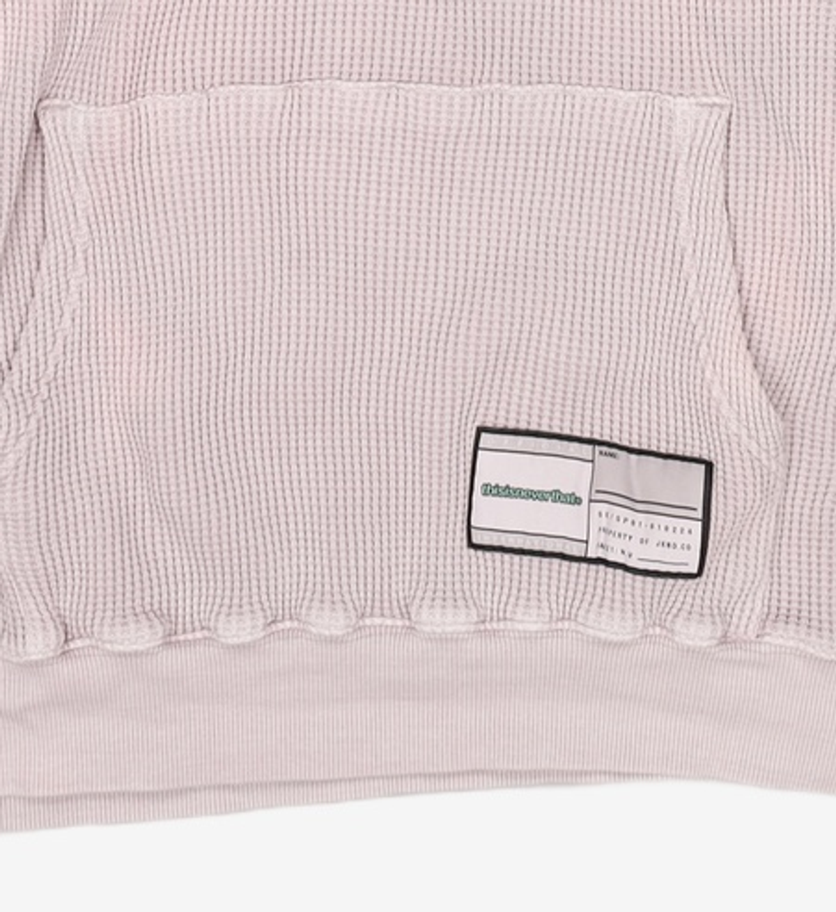 디스이즈네버댓(THISISNEVERTHAT) Overdyed Waffle Hoodie Light Grey L