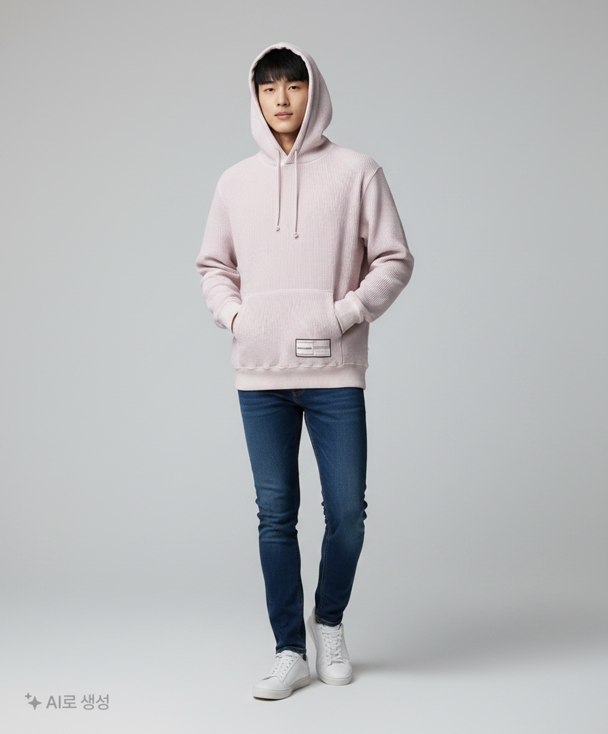 디스이즈네버댓(THISISNEVERTHAT) Overdyed Waffle Hoodie Light Grey L