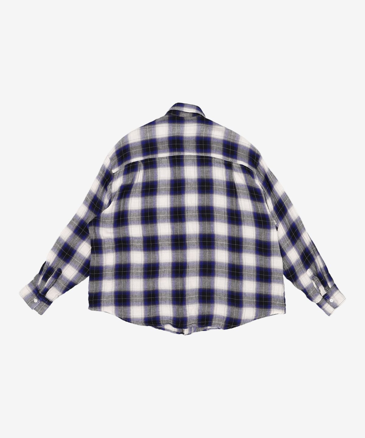 미니멀프로젝트(MINIMALPROJECT) 오버핏 카이브 체크 린넨셔츠 MLS225 [BLUE] M