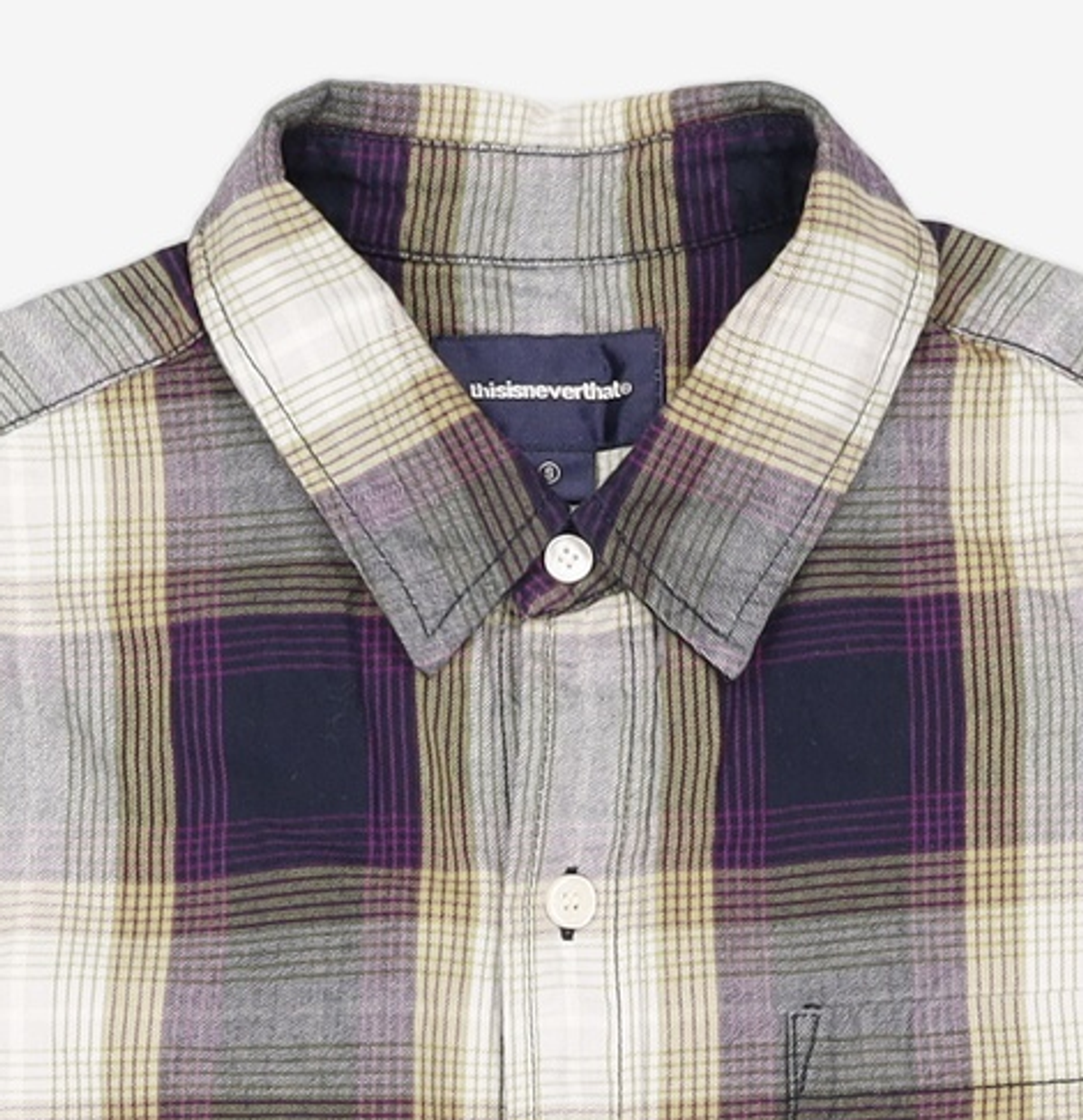디스이즈네버댓(THISISNEVERTHAT) Ombre Plaid S/S Shirt Indigo S
