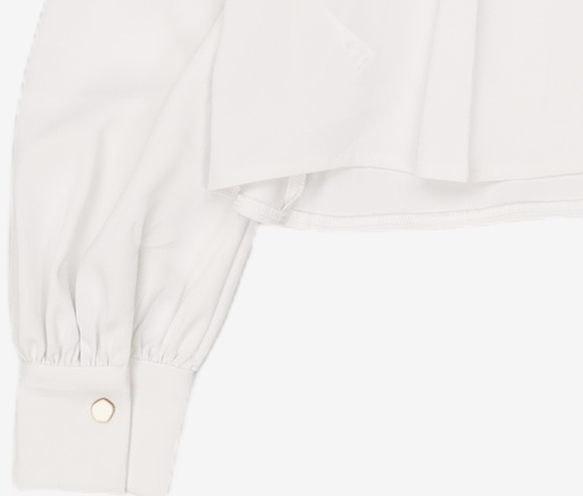 블랭크(BLANK) SIMPLE CROP SHIRT-WH FREE