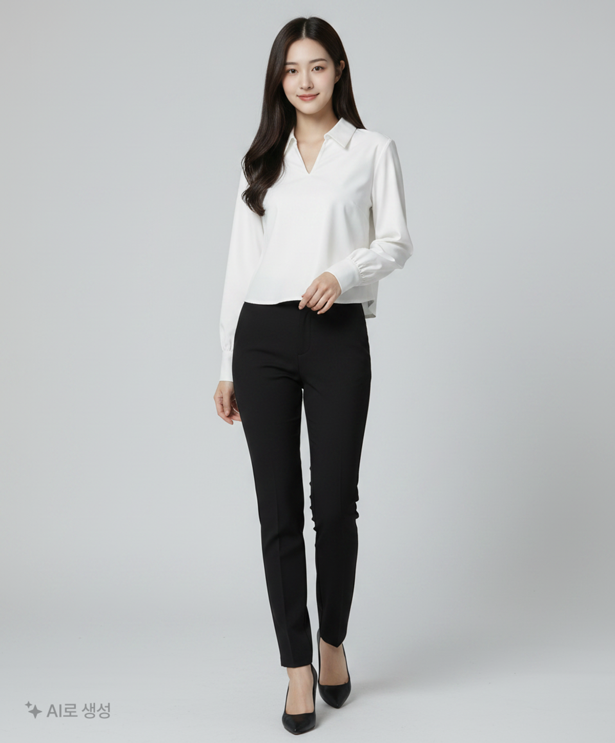 블랭크(BLANK) SIMPLE CROP SHIRT-WH FREE