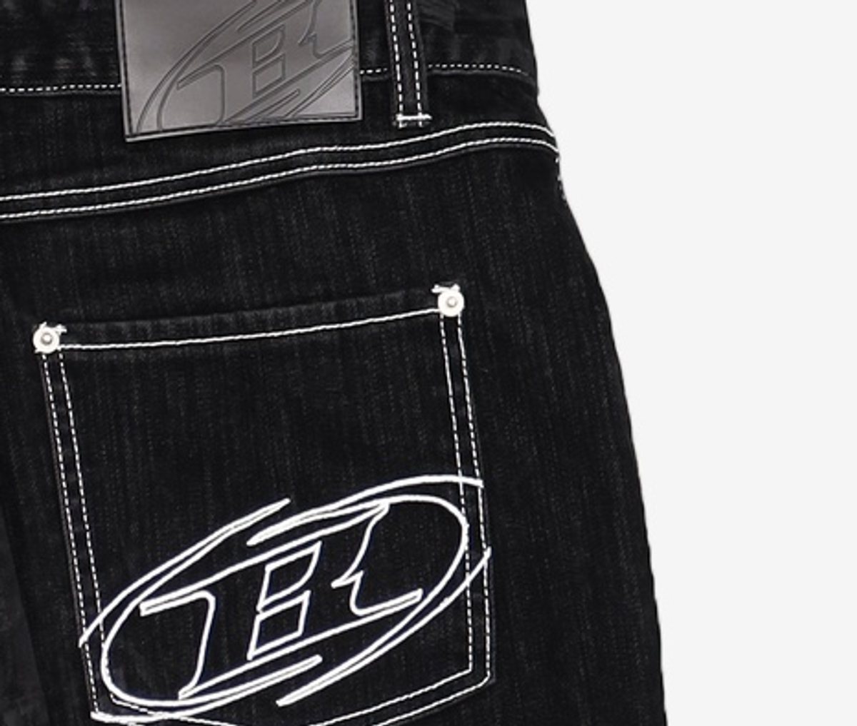 본투윈(BORN TO WIN) VELVET STRAIGHT DENIM PANTS [BLACK] 2