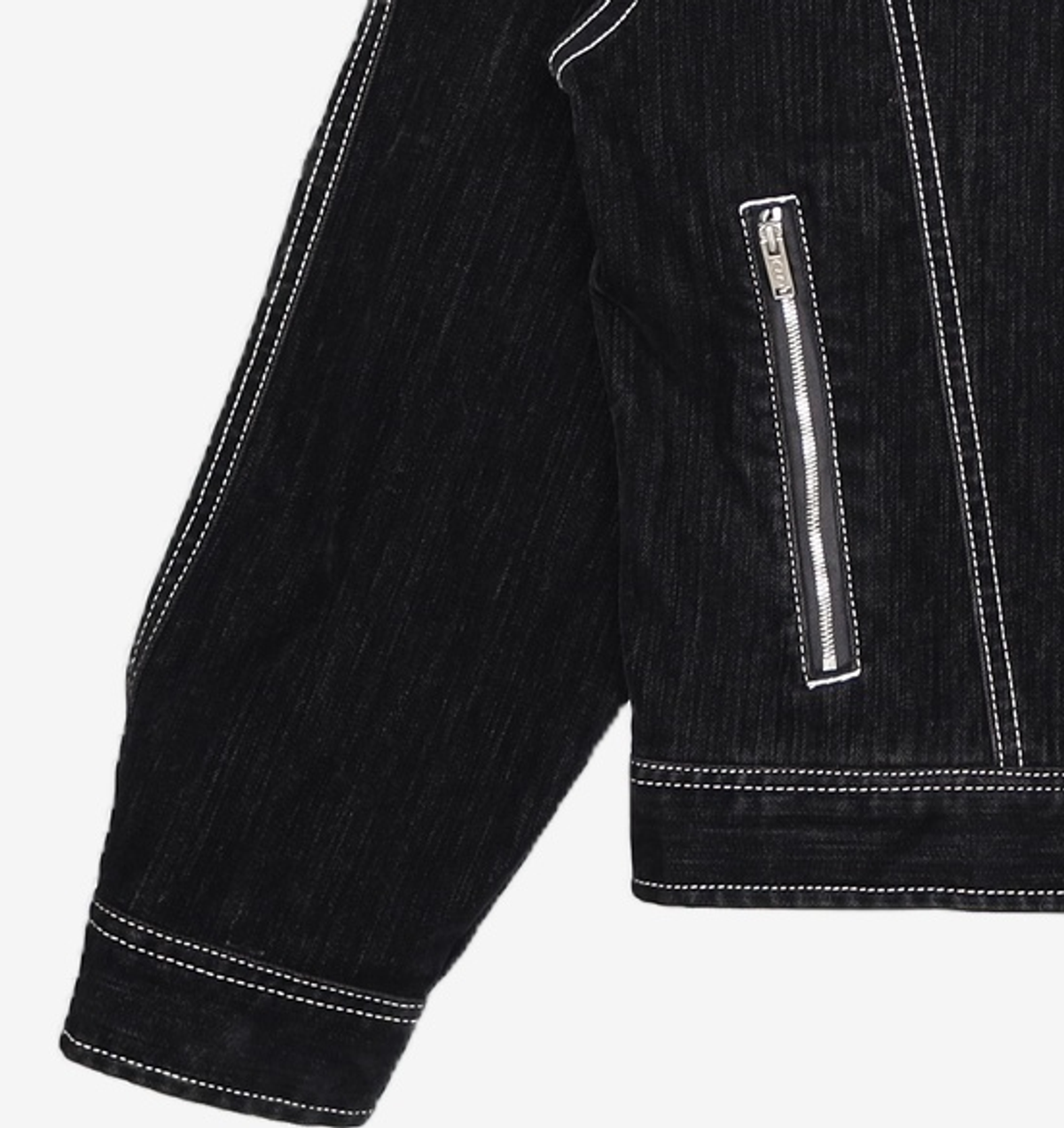 본투윈(BORN TO WIN) VELVET DENIM TRUCKER JACKET [BLACK] 1