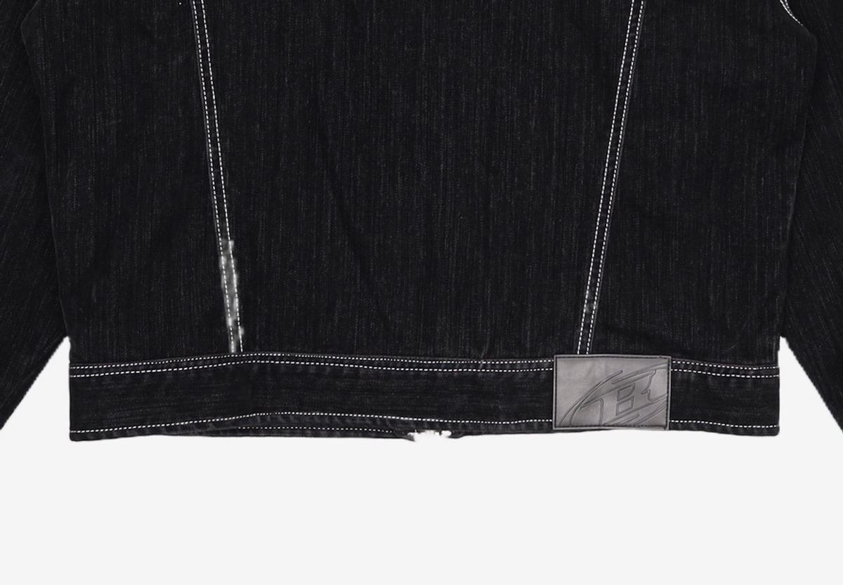 본투윈(BORN TO WIN) VELVET DENIM TRUCKER JACKET [BLACK] 1