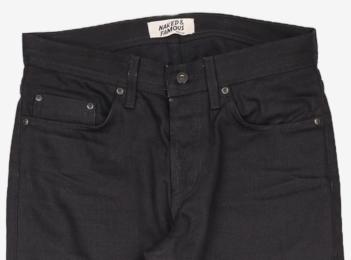 네이키드앤페이머스(NAKED&FAMOUS) WeirdGuy Solid Black Selvedge 31