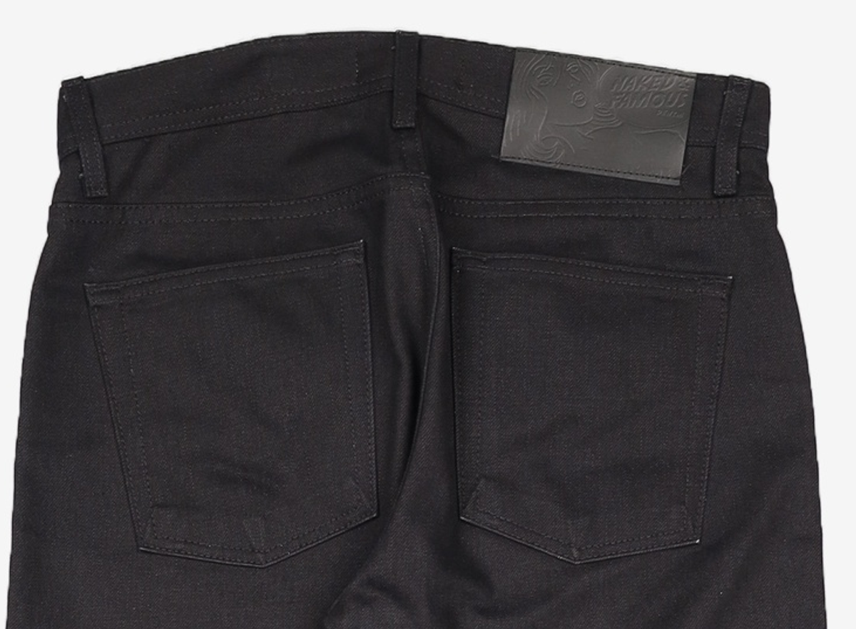 네이키드앤페이머스(NAKED&FAMOUS) WeirdGuy Solid Black Selvedge 31