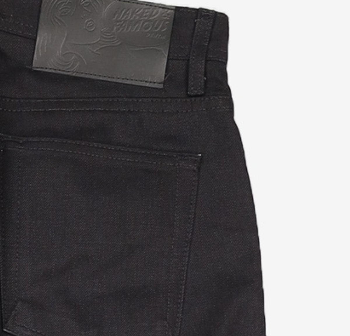 네이키드앤페이머스(NAKED&FAMOUS) WeirdGuy Solid Black Selvedge 31