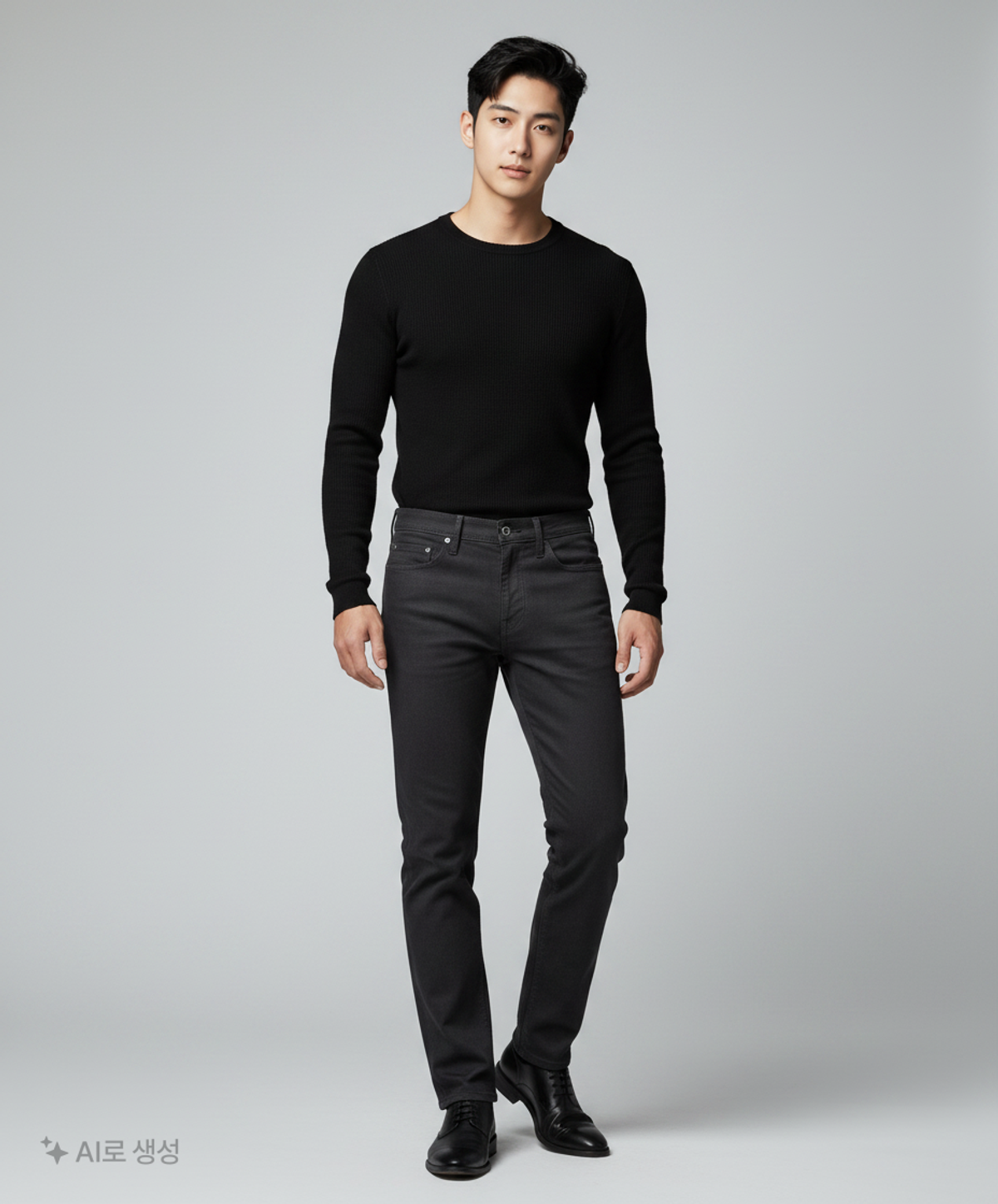 네이키드앤페이머스(NAKED&FAMOUS) WeirdGuy Solid Black Selvedge 31