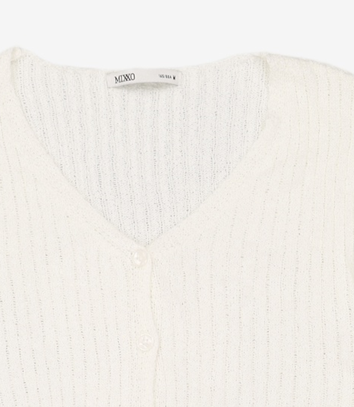 미쏘(MIXXO) [리오더]부클 골지 크롭 가디건 CKD622T RE_MIWCKD81QT M
