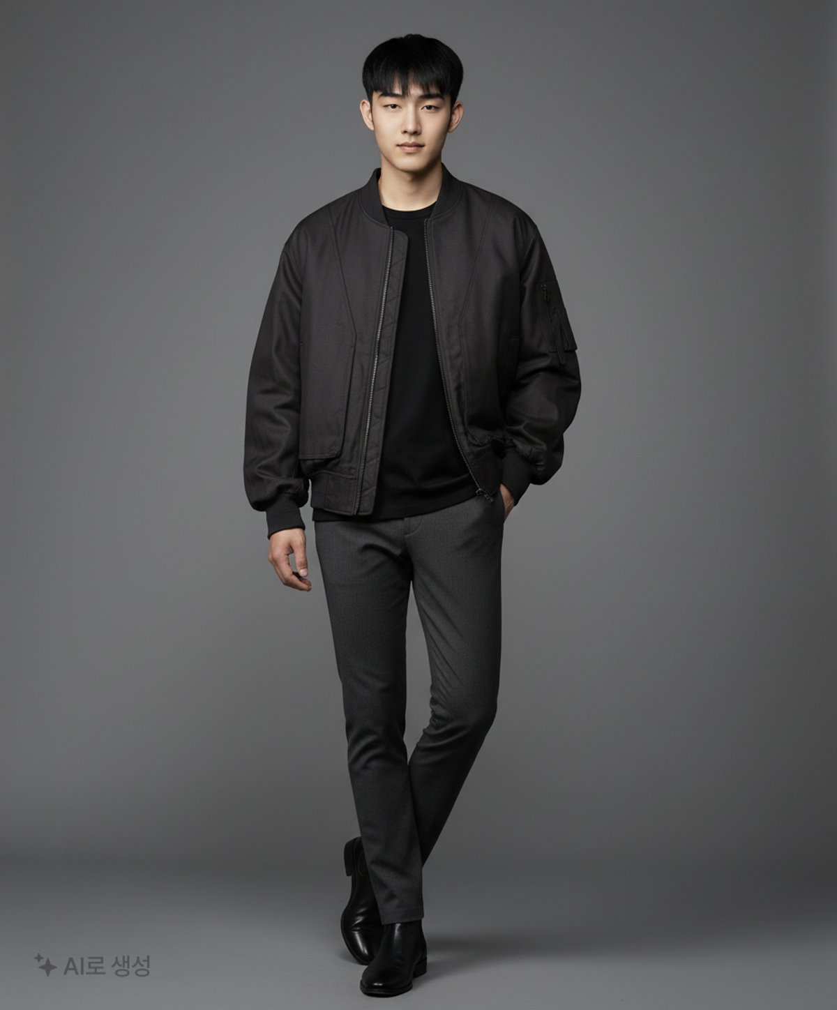 메종미네드(MAISON MINED) BLACK OVER MA-1 S
