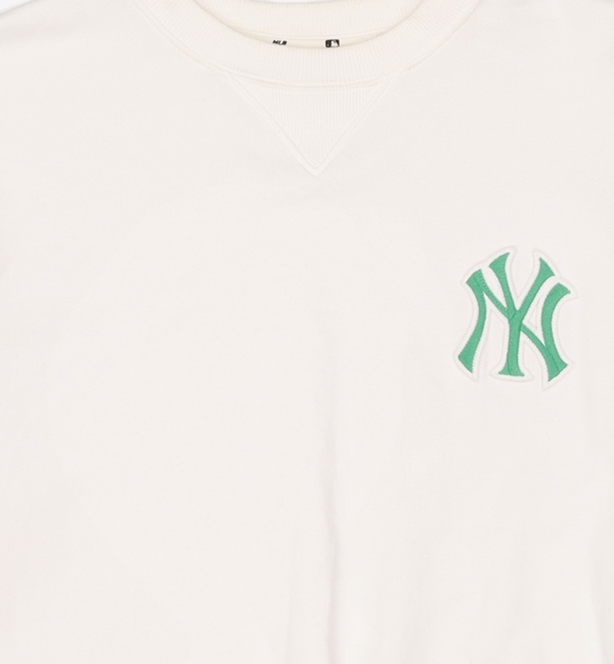엠엘비(MLB) 베이직 미디움로고 오버핏 오가닉 맨투맨 NY (Ivory) S