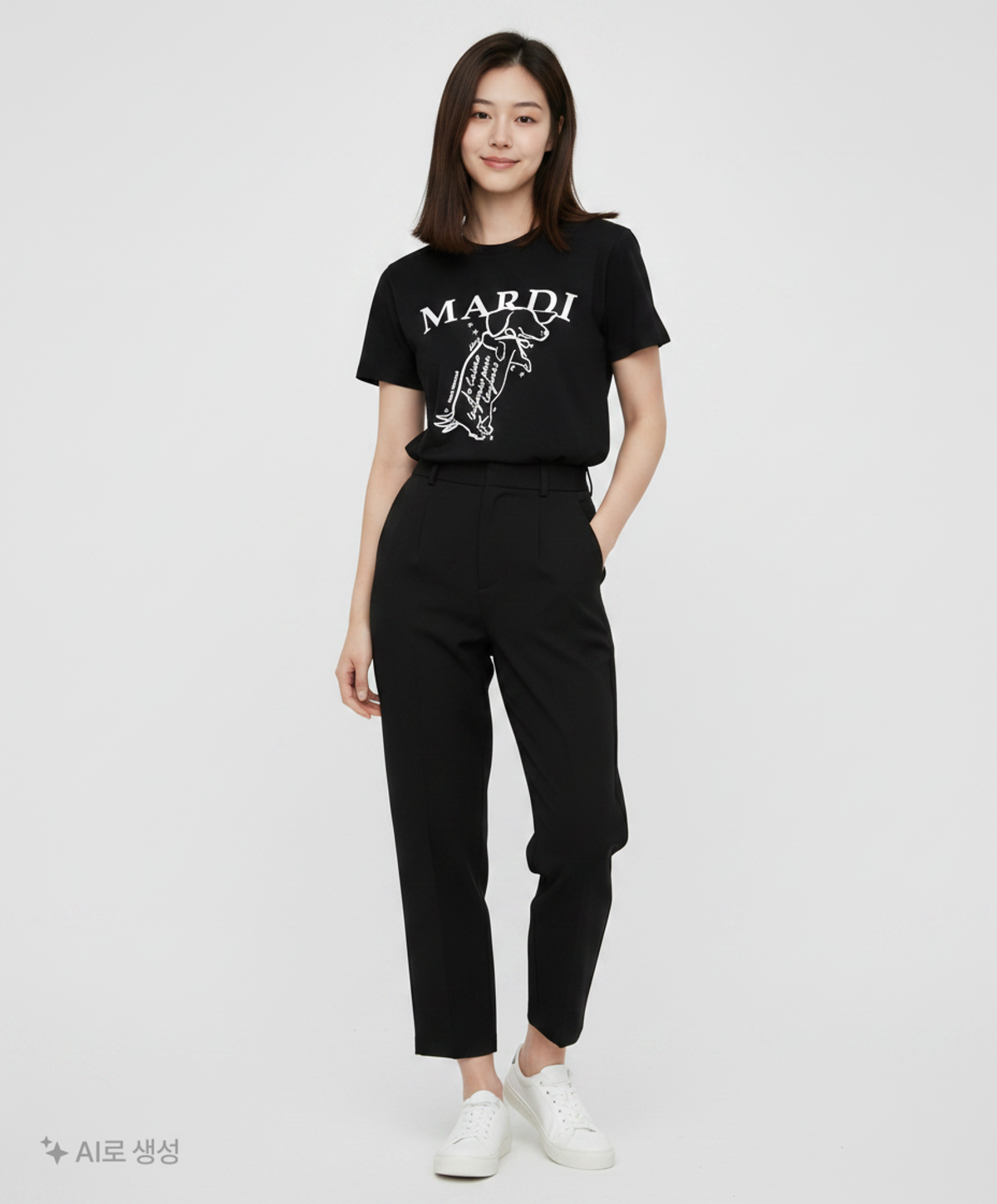 마르디 메크르디(MARDI MERCREDI) 반소매 티셔츠 ONE SIZE