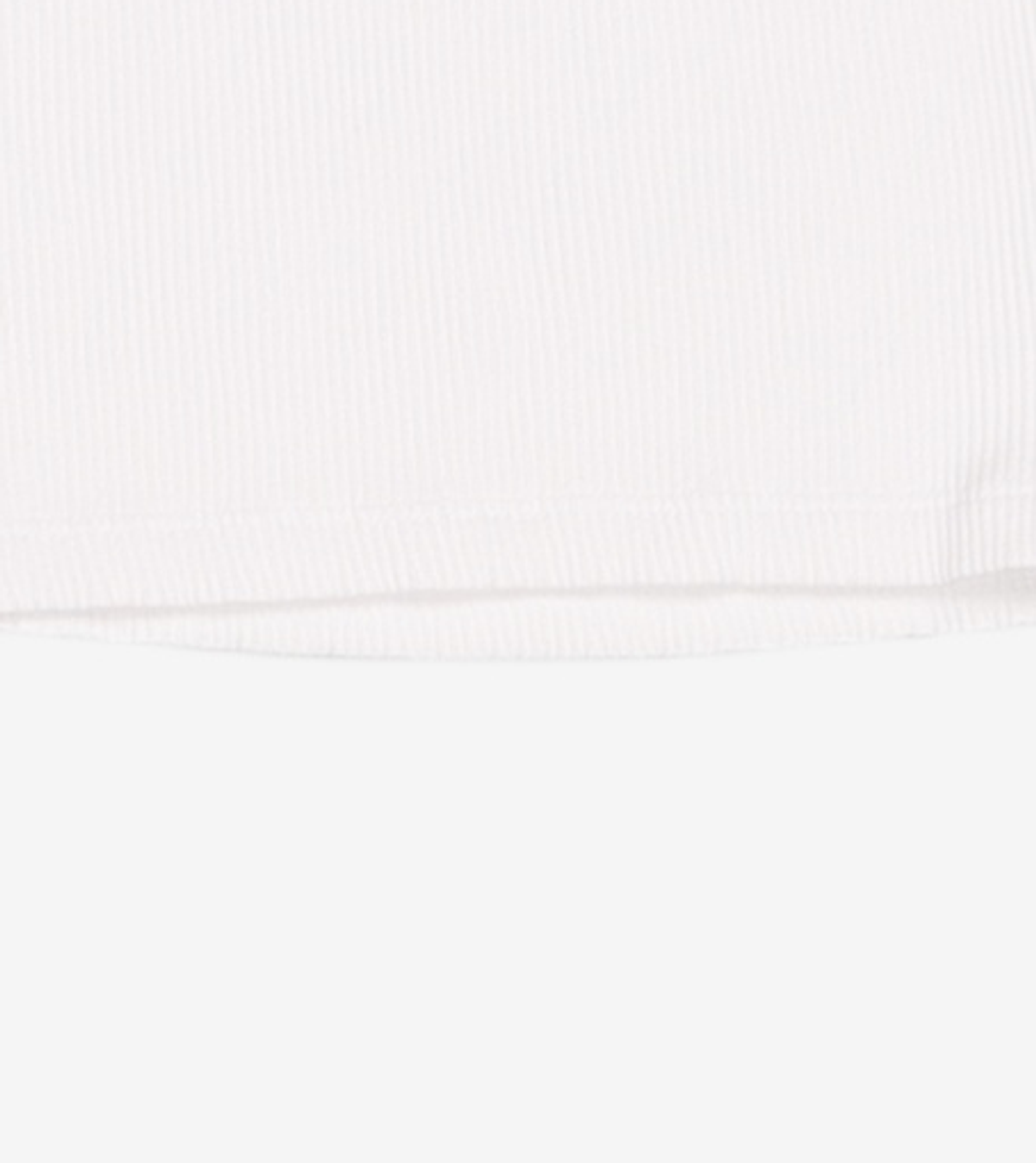 배럴(BARREL) 배럴핏 골지 숏 슬리브 화이트 (BI1WFSH35WHT) S