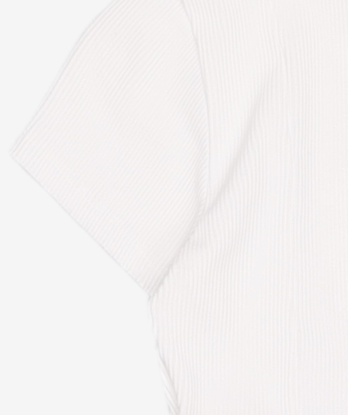 배럴(BARREL) 배럴핏 골지 숏 슬리브 화이트 (BI1WFSH35WHT) S